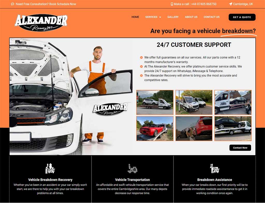 New website launch – Alexander RecoveryAnnouncing the Launch of Alexander Recovery's New Website - A Fresh Digital Presence in the UK Vehicle Breakdown Recovery Sector!