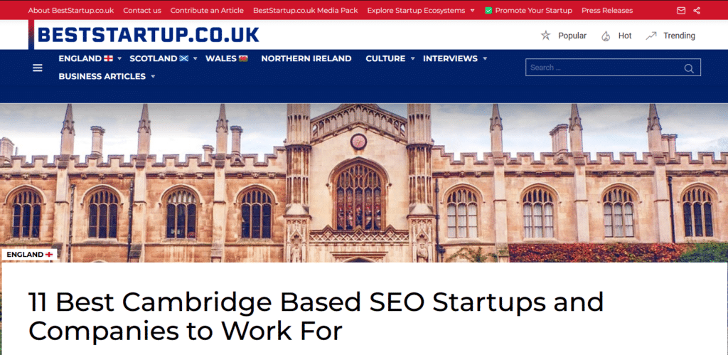 Top best startup cambridge